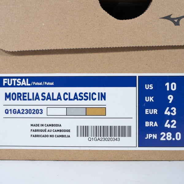 KING OF DRIBBLE Sepatu Futsal Mizuno Morelia Sala Classic IN Q1GA230203 Original