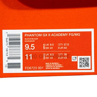 KING OF DRIBBLE Sepatu Bola Nike Phantom GX II Academy FG/MG FD6723-001 Original