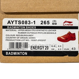 KING OF DRIBBLE Sepatu Badminton/Bulu Tangkis Li-ning Energy 20 AYTS083-1 Original