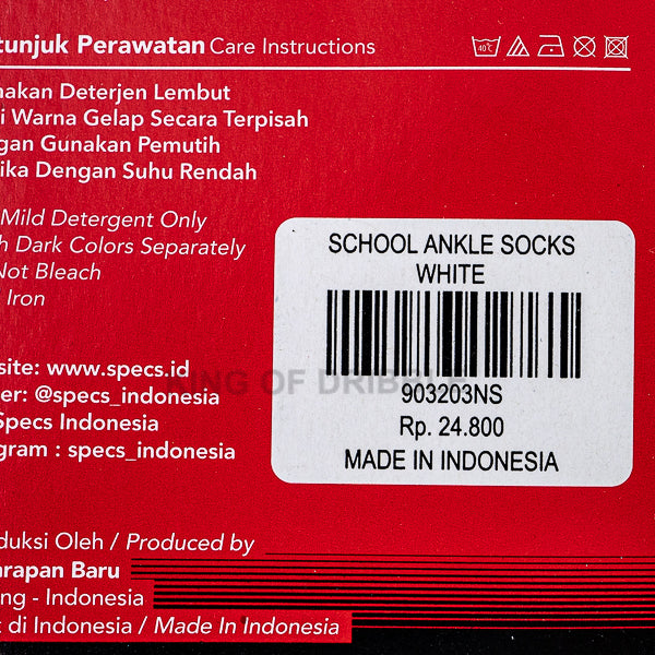 KING OF DRIBBLE Kaos Kaki Sekolah Specs School Ankle Socks 903203 Original