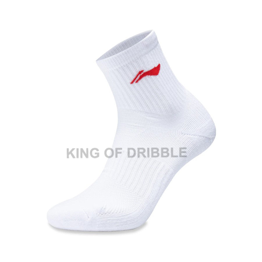 KING OF DRIBBLE Kaos Kaki Badminton/Bulu Tangkis Li-Ning Mid Cut Socks AWSU059 Original
