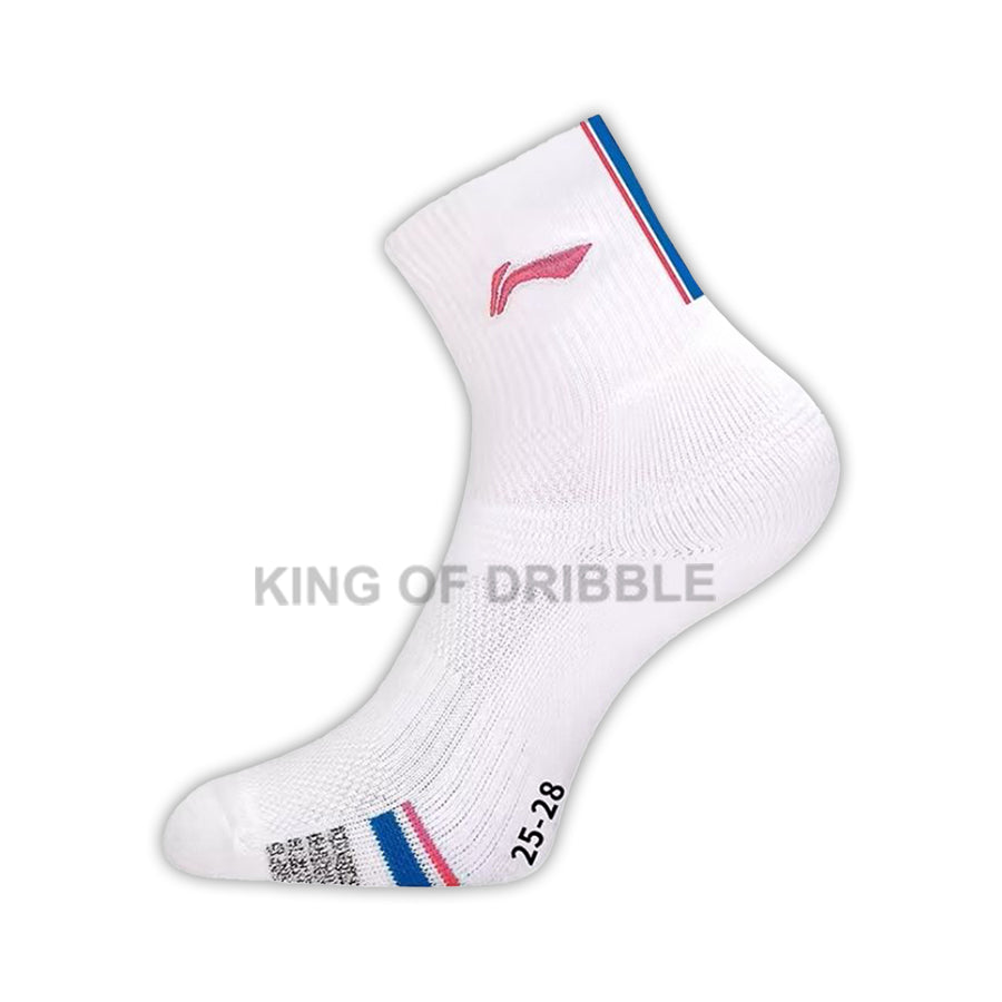 KING OF DRIBBLE Kaos Kaki Badminton/Bulu Tangkis Li-Ning Mid Cut Socks AWSU071 Original