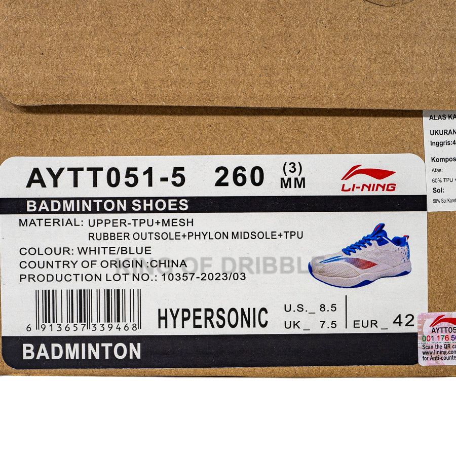 KING OF DRIBBLE Sepatu Badminton/Bulu Tangkis Li-ning Hypersonic AYTT051-5 Original