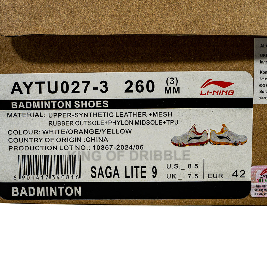 Sepatu Badminton/Bulu Tangkis Li-Ning Saga Lite 9 AYTU027-3 Original BNIB