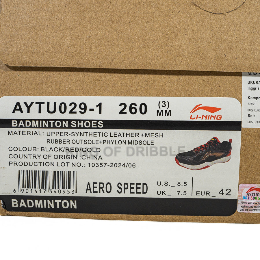 KING OF DRIBBLE Sepatu Badminton/Bulu Tangkis Li-Ning Aero Speed AYTU029-1 Original