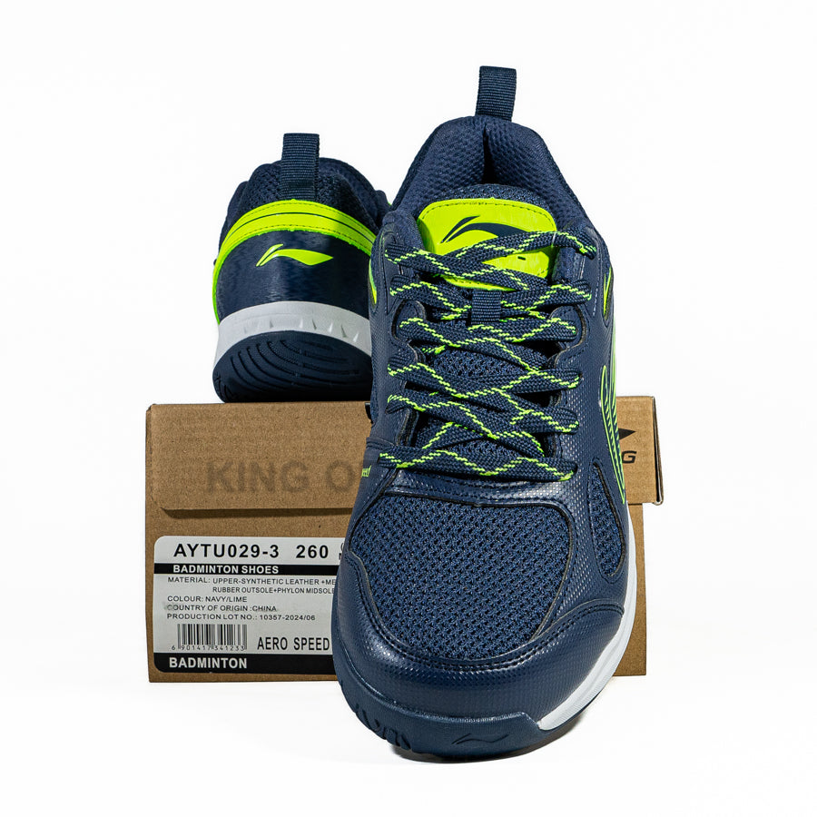 KING OF DRIBBLE Sepatu Badminton/Bulu Tangkis Li-Ning Aero Speed AYTU029-3 Original