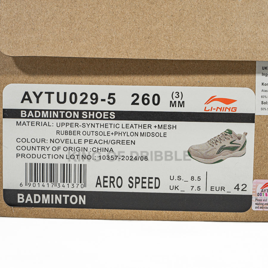 KING OF DRIBBLE Sepatu Badminton/Bulu Tangkis Li-Ning Aero Speed AYTU029-5 Original