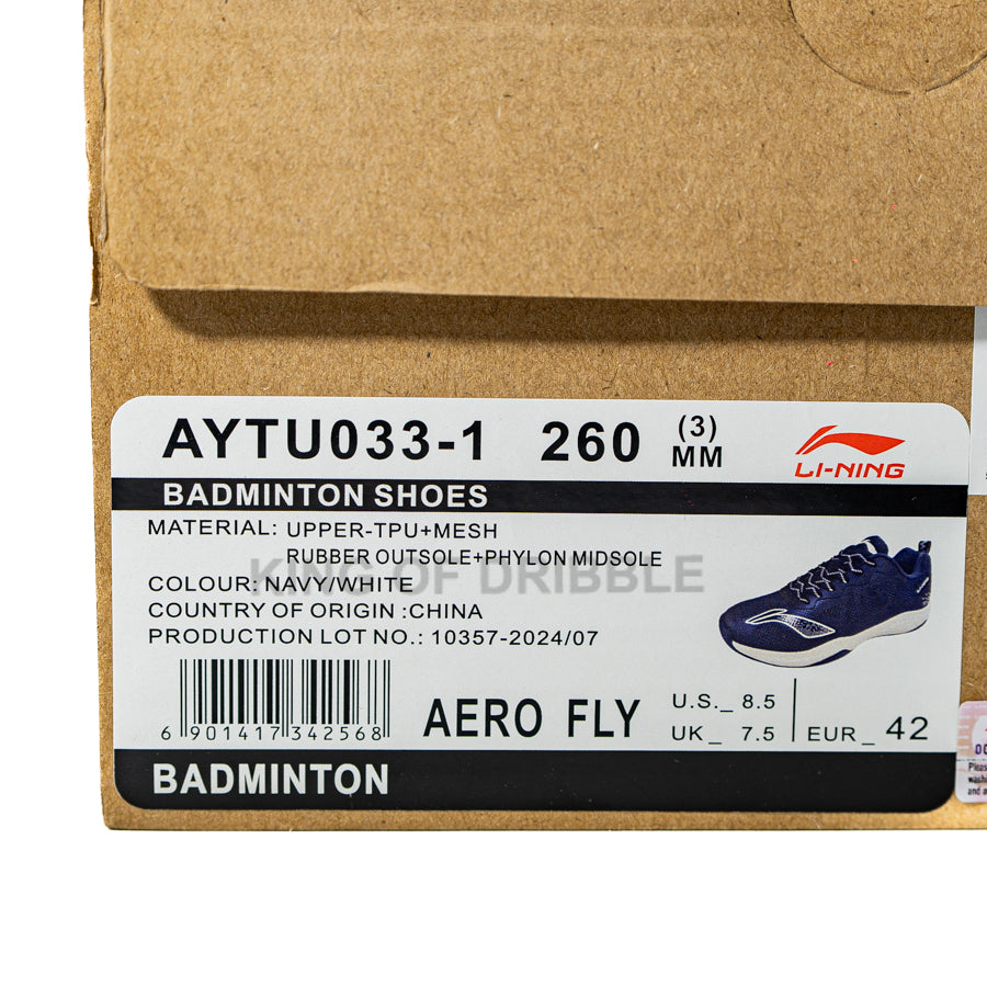 KING OF DRIBBLE Sepatu Badminton/Bulu Tangkis Li-Ning Aero Fly AYTU033-1 Original