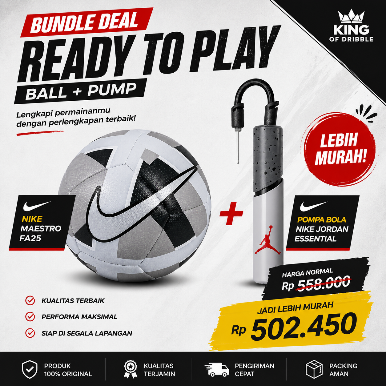 Paket Bola + Pompa Lebih Hemat HV5100-077