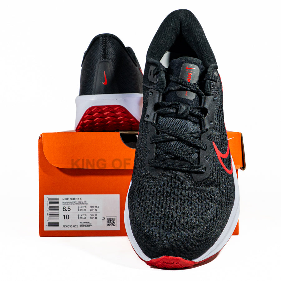 KING OF DRIBBLE Sepatu Running/Lari Nike Quest 6 FD6033-002 Original