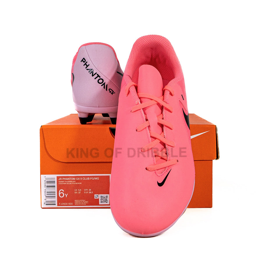 KING OF DRIBBLE Sepatu Bola Anak Nike JR Phantom GX II Club FG/MG FJ2600-600 Original