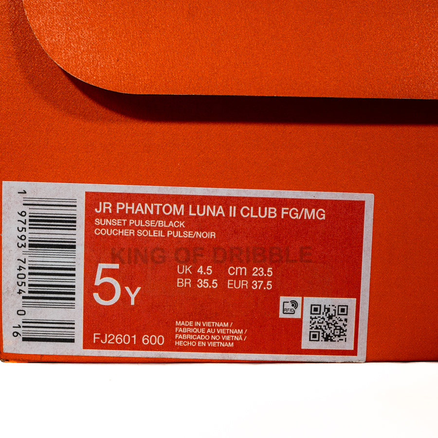 KING OF DRIBBLE Sepatu Bola Anak Nike JR Phantom Luna II Club FG/MG FJ2601-600 Original