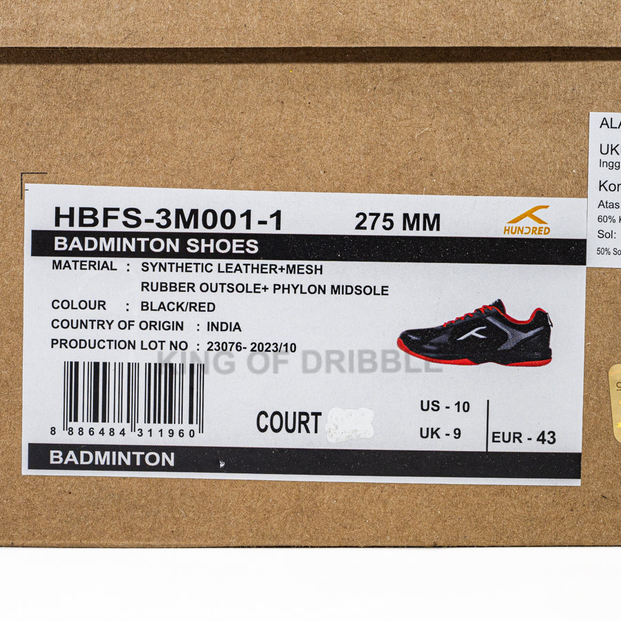 KING OF DRIBBLE Sepatu Badminton/Bulu Tangkis Hundred Court HBFS-3M001-1 Original
