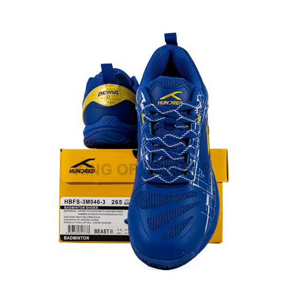 KING OF DRIBBLE Sepatu Badminton/Bulu Tangkis Hundred Beast II HBFS-3M046-3 Original