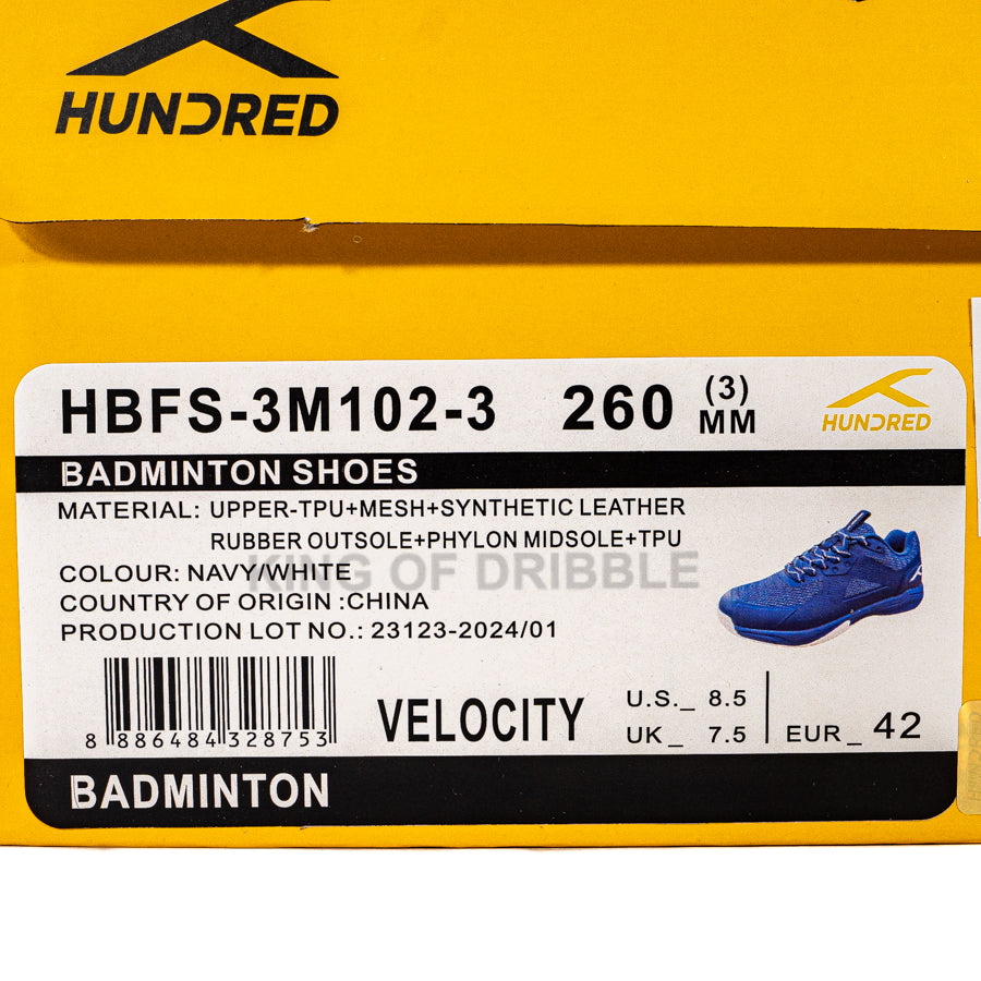 KING OF DRIBBLE Sepatu Badminton/Bulu Tangkis Hundred Velocity HBFS-3M102-3 Original BNIB
