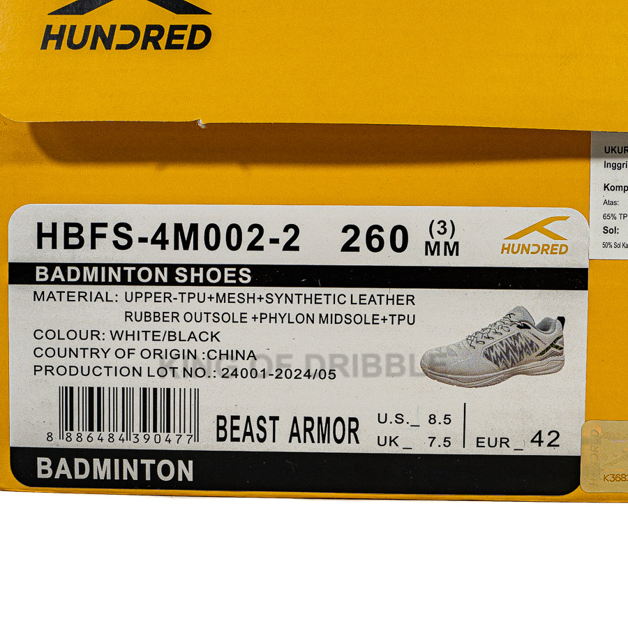 KING OF DRIBBLE Sepatu Badminton/Bulu Tangkis Hundred Beast Armor HBFS-4M002-2 Original