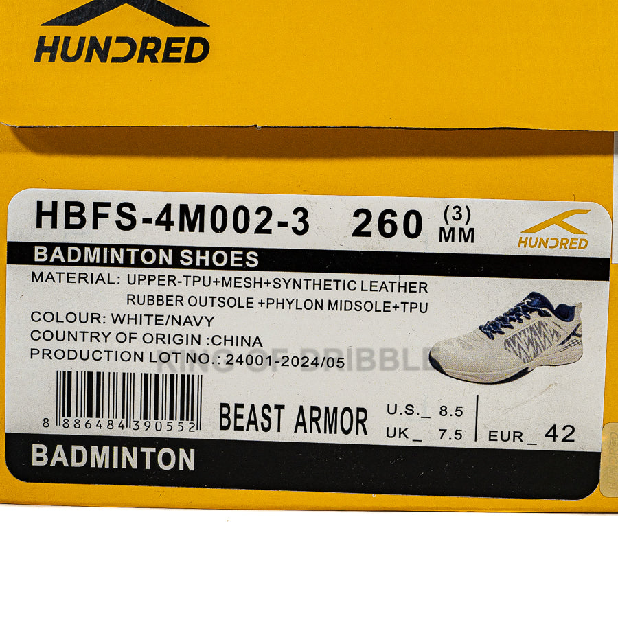 KING OF DRIBBLE Sepatu Badminton/Bulu Tangkis Hundred Beast Armor HBFS-4M002-3 Original