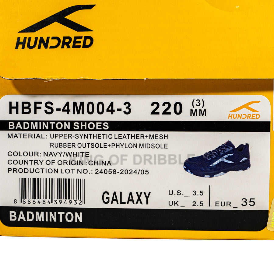 KING OF DRIBBLE Sepatu Badminton/Bulu Tangkis Anak Hundred Galaxy HBFS-4M004-3 Original