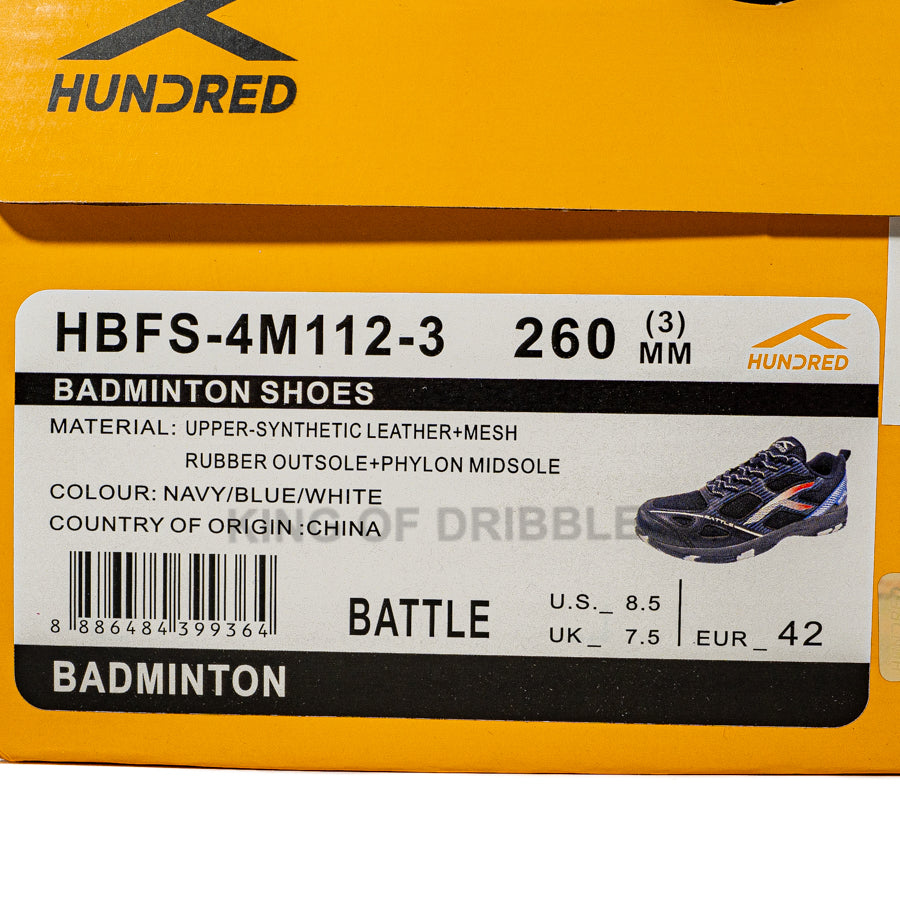KING OF DRIBBLE Sepatu Badminton/Bulu Tangkis Hundred Battle HBFS-4M112-3 Original