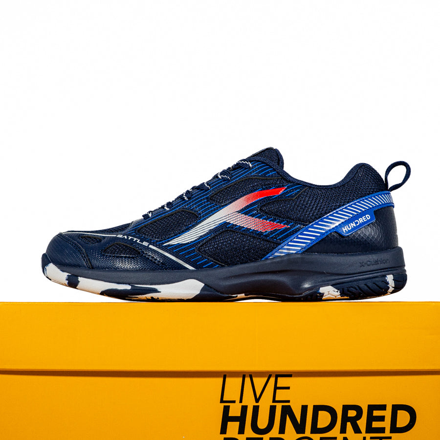 KING OF DRIBBLE Sepatu Badminton/Bulu Tangkis Anak Hundred Battle HBFS-4M112-3 Original
