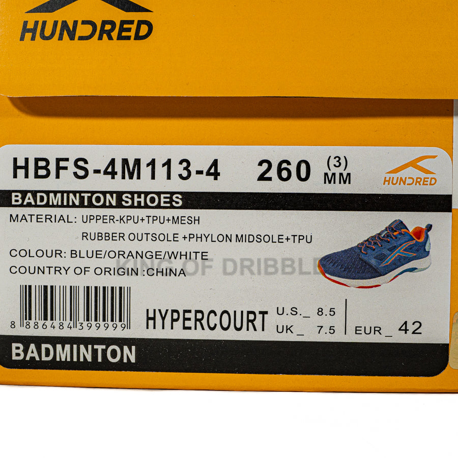 KING OF DRIBBLE Sepatu Badminton/Bulu Tangkis Hundred Hypercourt HBFS-4M113-4 Original