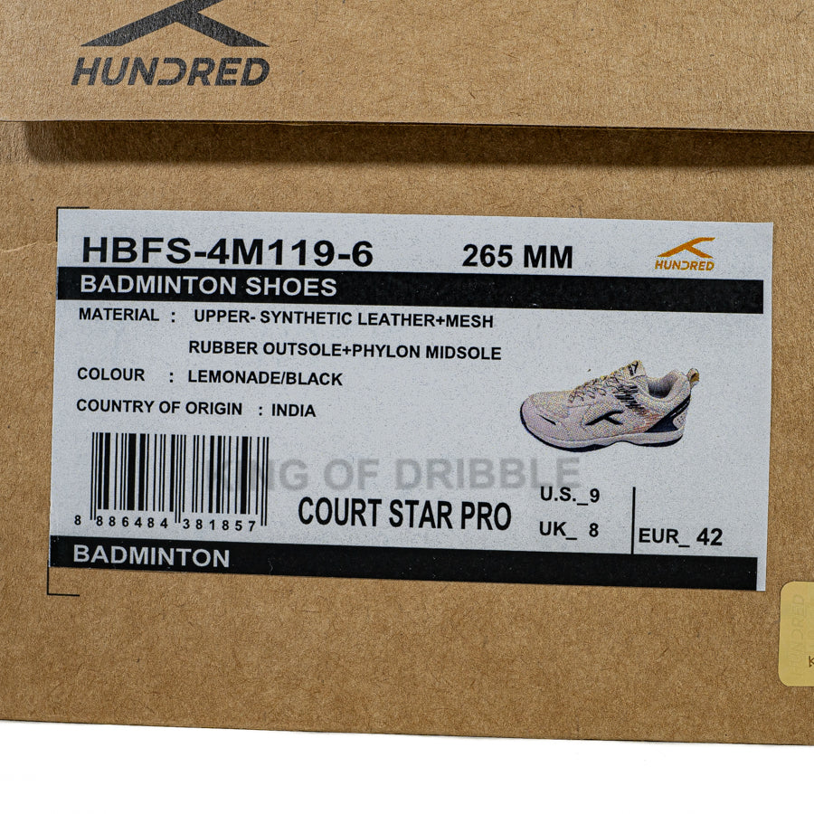 KING OF DRIBBLE Sepatu Badminton/Bulu Tangkis Hundred Court Star Pro HBFS-4M119-6 Original