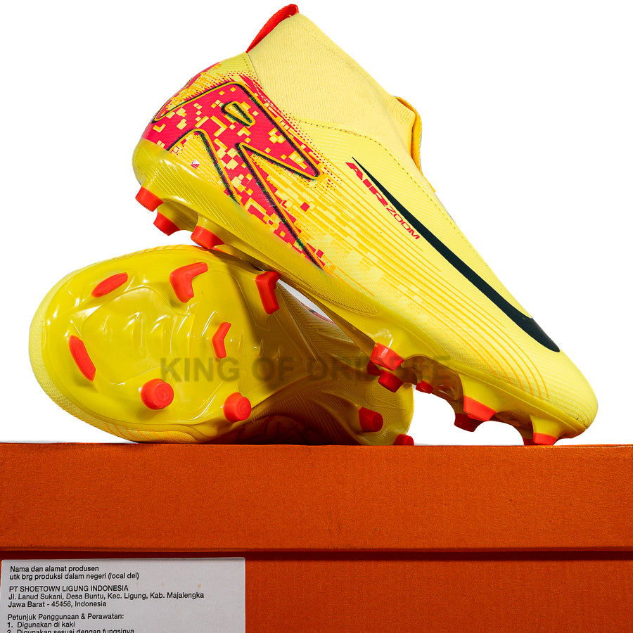KING OF DRIBBLE Sepatu Bola Anak Nike JR ZM Superfly 10 Academy KM FG/MG HF3417-800 Original