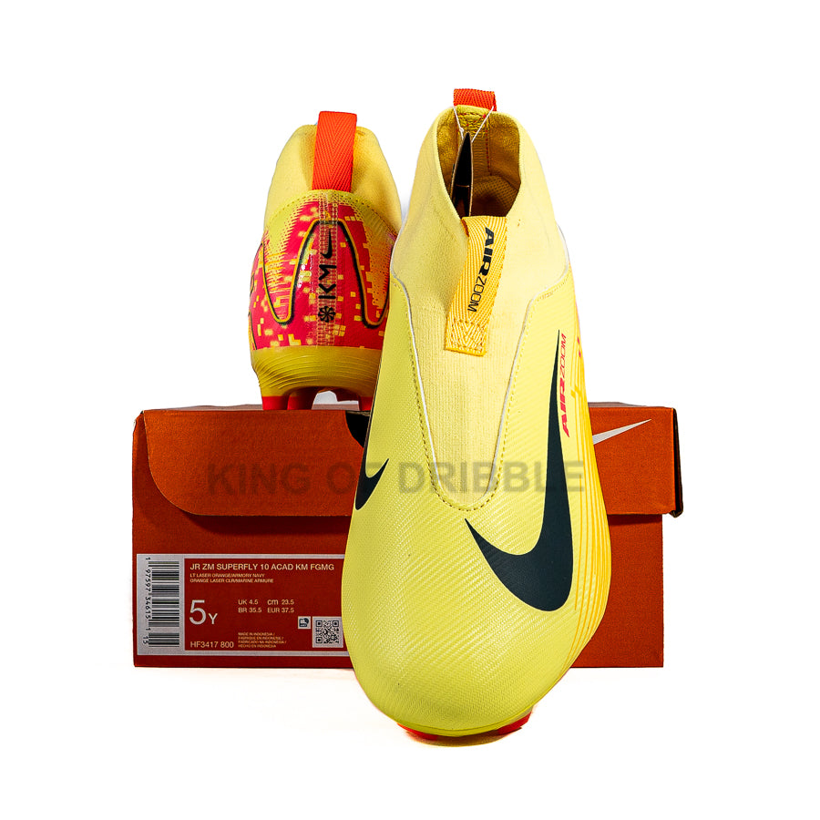 KING OF DRIBBLE Sepatu Bola Anak Nike JR ZM Superfly 10 Academy KM FG/MG HF3417-800 Original