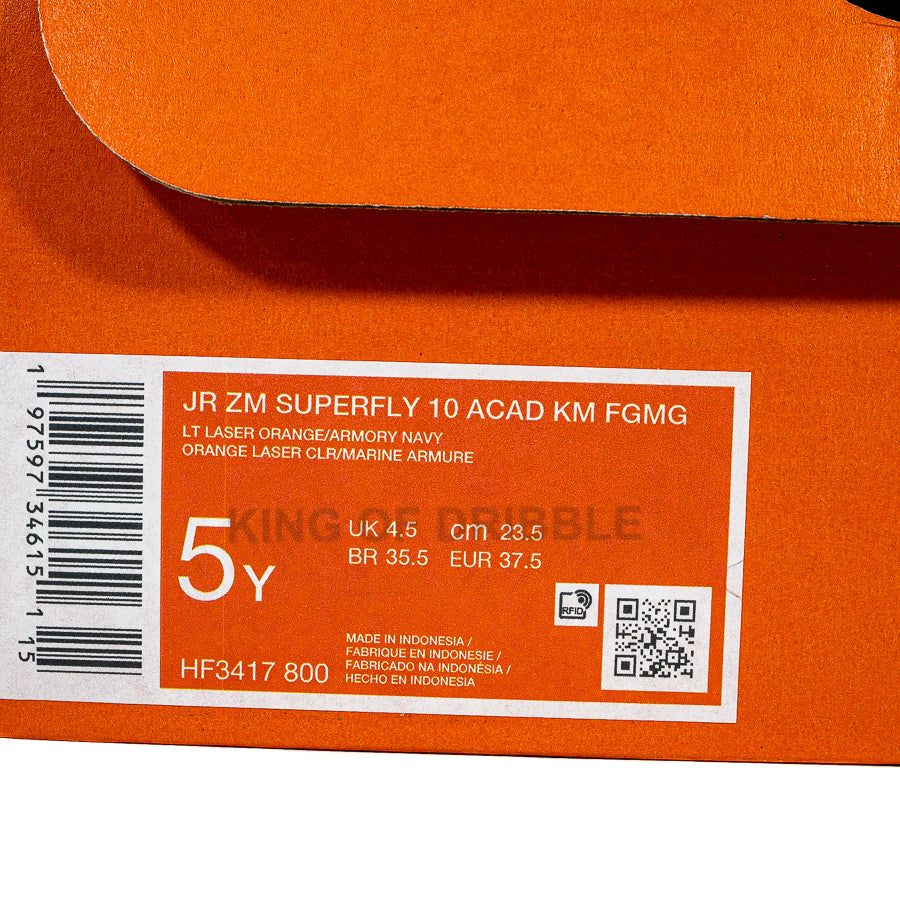 KING OF DRIBBLE Sepatu Bola Anak Nike JR ZM Superfly 10 Academy KM FG/MG HF3417-800 Original