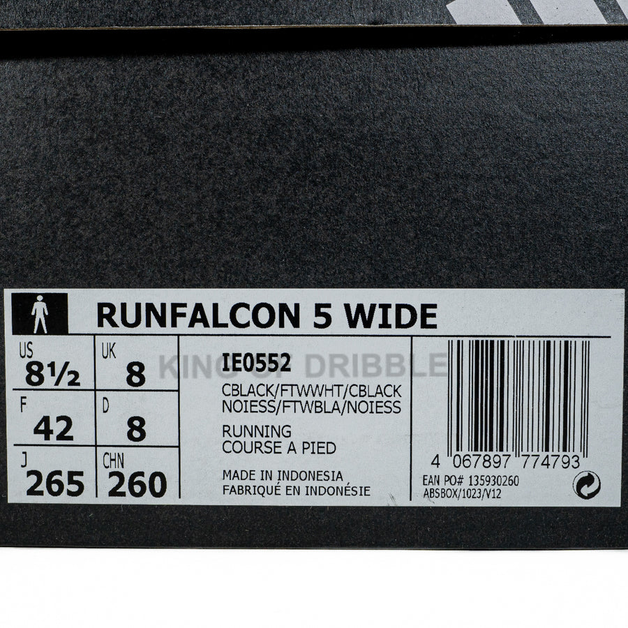 KING OF DRIBBLE Sepatu Running/Lari Adidas Runfalcon 5 Wide IE0552 Original