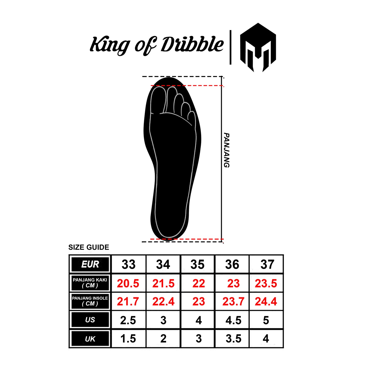 KING OF DRIBBLE Sepatu Futsal Anak Mills Espada IN JR 9801203 Original