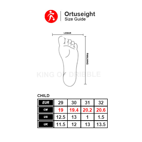 KING OF DRIBBLE Sepatu Futsal Anak Ortuseight Catalyst Liberte V4 IN CH 11020671 Original