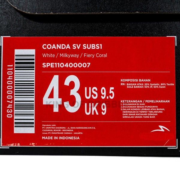 KING OF DRIBBLE Sepatu Running/Lari Specs Coanda SV SUBS1 110400007 Original