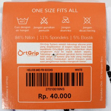 KING OF DRIBBLE Kaos Kaki Futsal/Bola Ortuseight Helios Mid FB Socks 27010016 Original