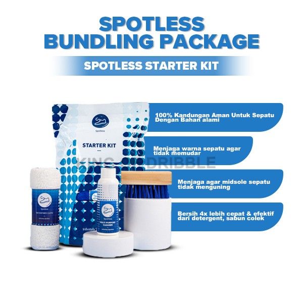KING OF DRIBBLE Pembersih Sepatu Spotless Starter Kit Paket Lengkap 0232 Original