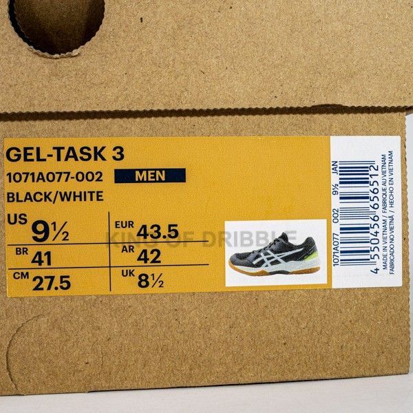KING OF DRIBBLE Sepatu Volley Asics Gel-Task 3 1071A077-002 Original