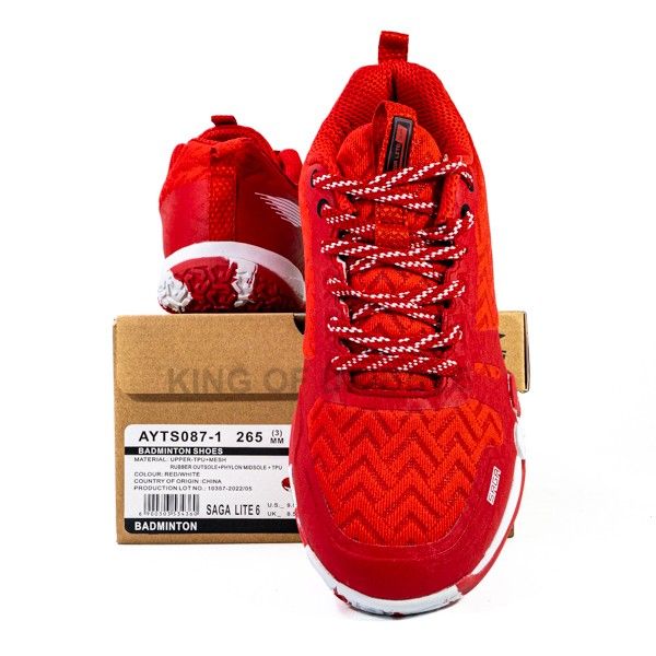 KING OF DRIBBLE Sepatu Badminton/Bulu Tangkis Li-ning Saga Lite 6 AYTS087-1 Original BNIB