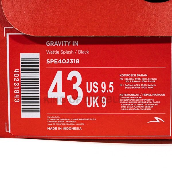 KING OF DRIBBLE Sepatu Futsal Specs Gravity IN 402318 Original