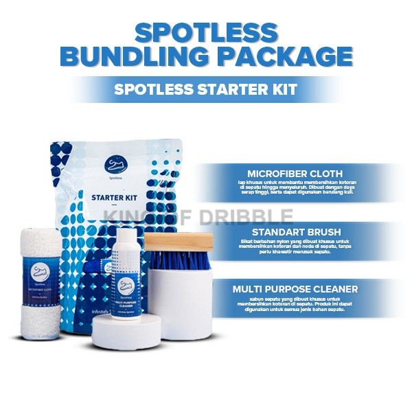 KING OF DRIBBLE Pembersih Sepatu Spotless Starter Kit Paket Lengkap 0232 Original