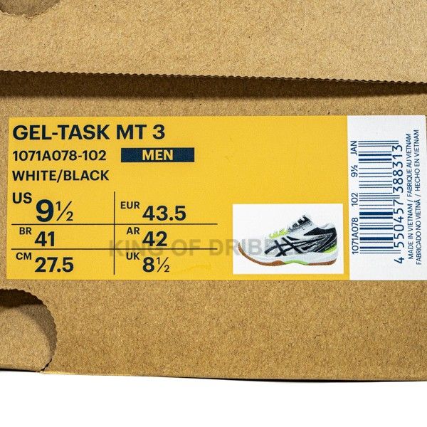 Sepatu Volley Asics Gel-Task MT 3 1071A078-102 Original BNIB