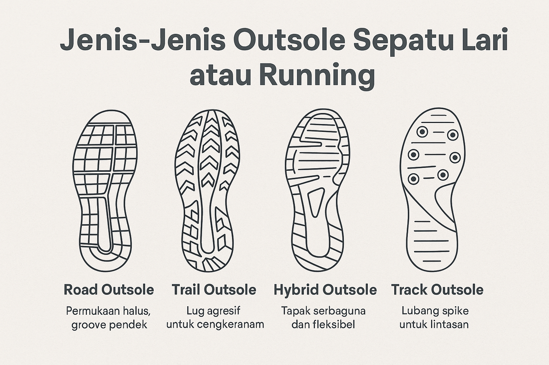 Jenis-Jenis Outsole Sepatu Lari dan Fungsinya