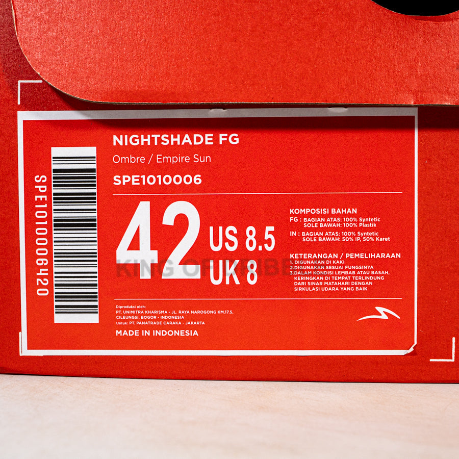 Sepatu Bola Specs Nightshade 1010006 FG Original BNIB