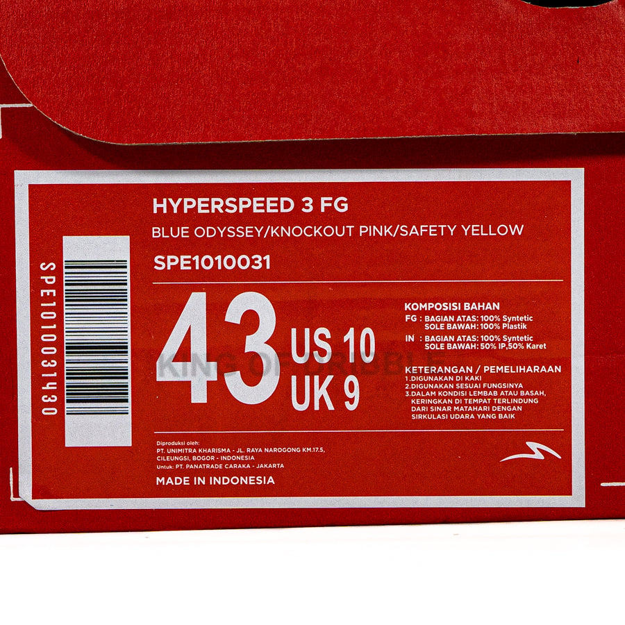 Sepatu Bola Specs Hyperspeed 3 FG 1010031 Original BNIB