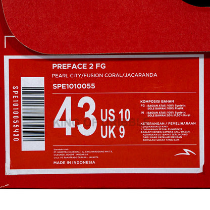 Sepatu Bola Specs Preface 2 FG 1010055 Original BNIB