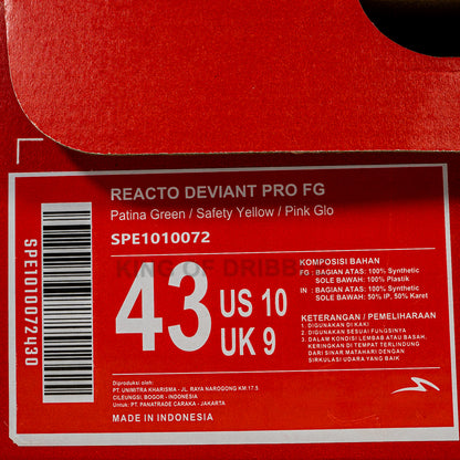 Sepatu Bola Specs Reacto Deviant Pro FG 1010072 Original BNIB