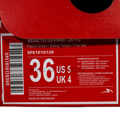 KING OF DRIBBLE Sepatu Bola Anak Specs Reacto Deviant JR FG 1010120 Original