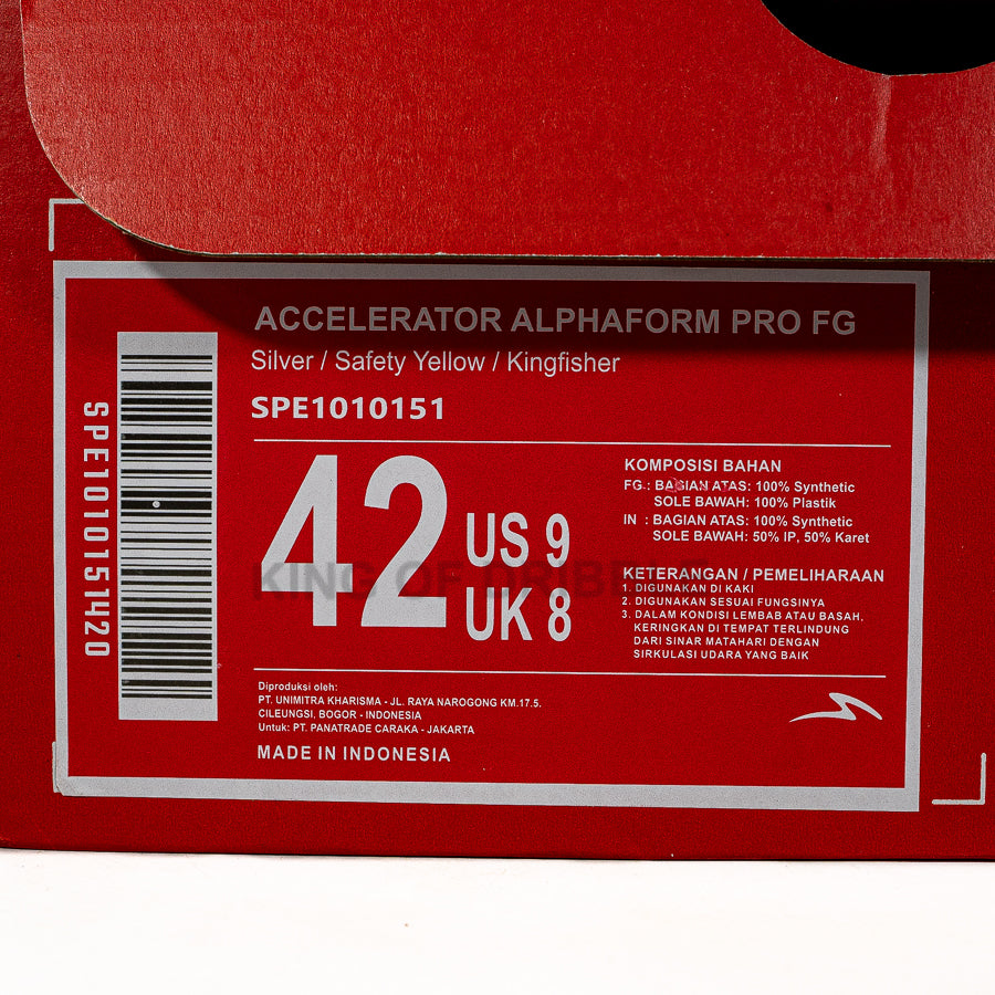 Sepatu Bola Specs Accelerator Alphaform Pro FG 1010151 Original BNIB