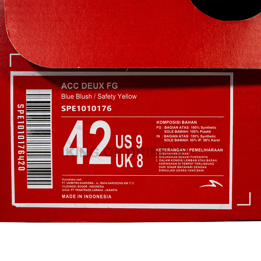 KING OF DRIBBLE Sepatu Bola Specs Acc Deux FG 1010176 Original
