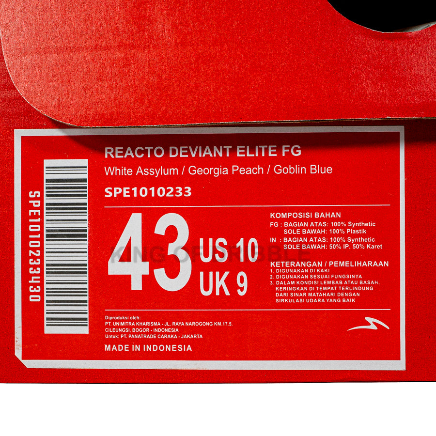 KING OF DRIBBLE Sepatu Bola Specs Reacto Deviant Elite FG 1010233 Original