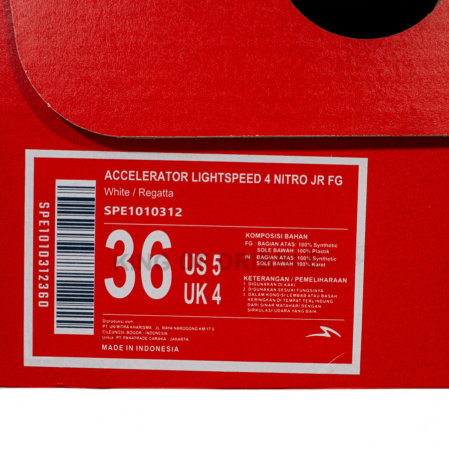KING OF DRIBBLE Sepatu Bola Anak Specs Accelerator Lightspeed 4 Nitro JR FG 1010312 Original
